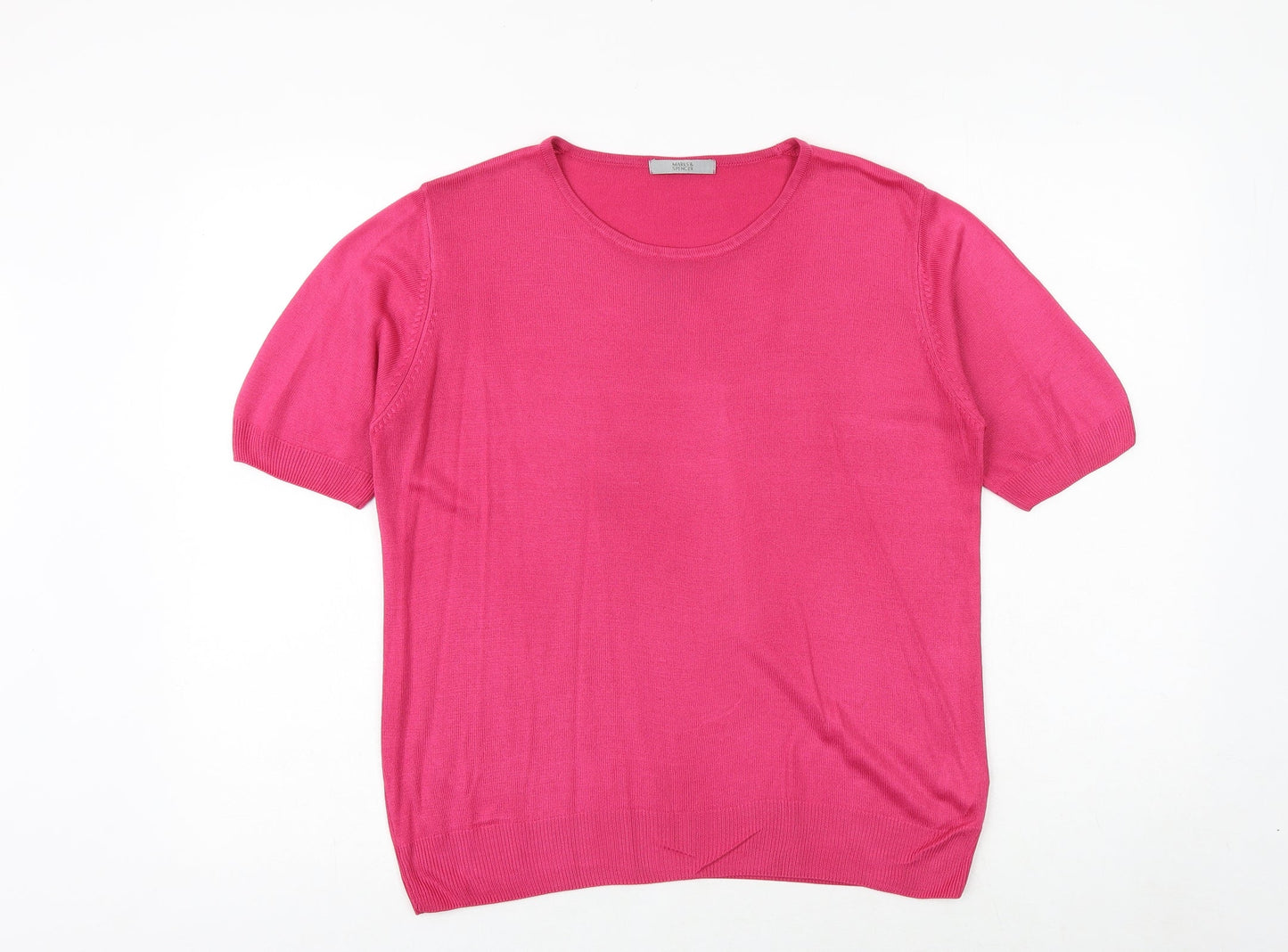 Womens UK Size 16 Marks and Spencer Pink Pullover Jumper