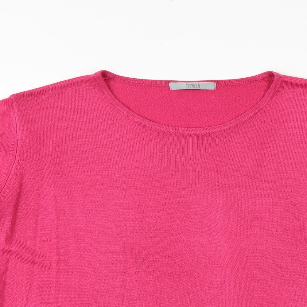 Womens UK Size 16 Marks and Spencer Pink Pullover Jumper