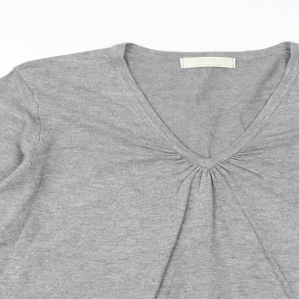 Womens UK Size 14 Marks and Spencer Grey Pullover Jumper