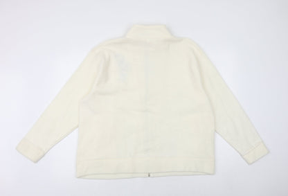 Anne de Lancey Womens Ivory Polyester Jacket Size L Zip