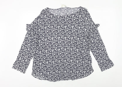 Womens UK Size L H&M Blue Basic Blouse