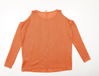 Womens UK Size 16 NEXT Orange Basic Blouse