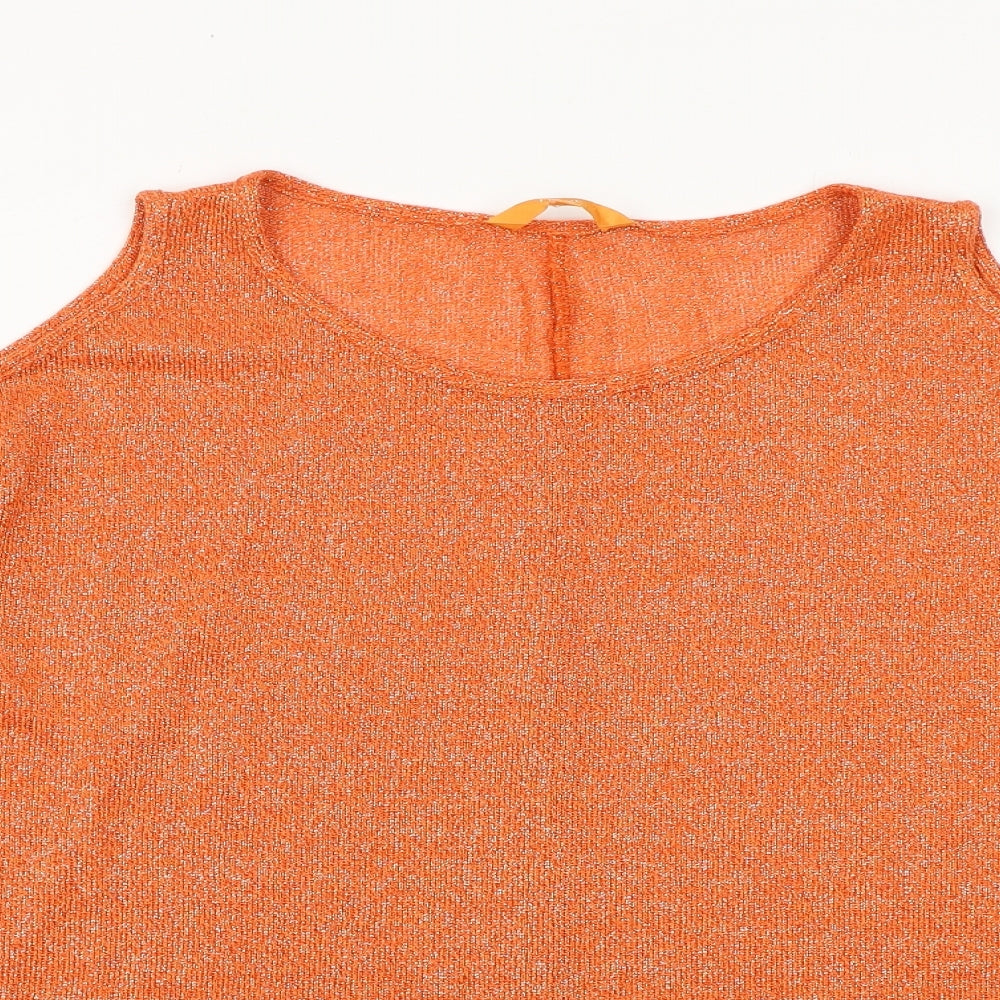 Womens UK Size 16 NEXT Orange Basic Blouse