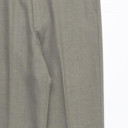Wolsey Mens Beige Polyester Dress Pants Trousers Size 34 in Regular Zip