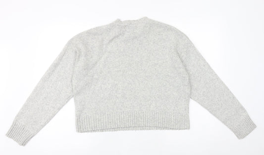 Womens UK Size M New Look Grey Pullover Jumper