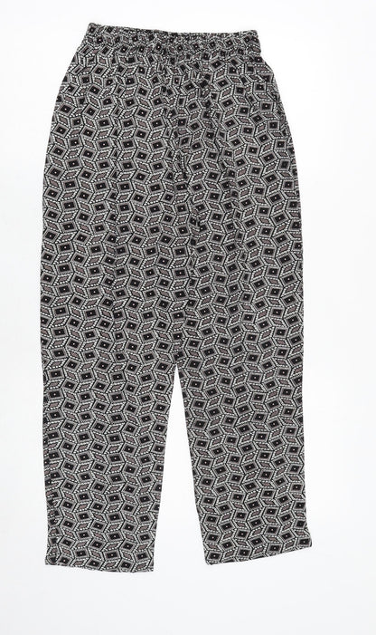 Womens UK Size S Preworn Regular Fit  Black Trousers