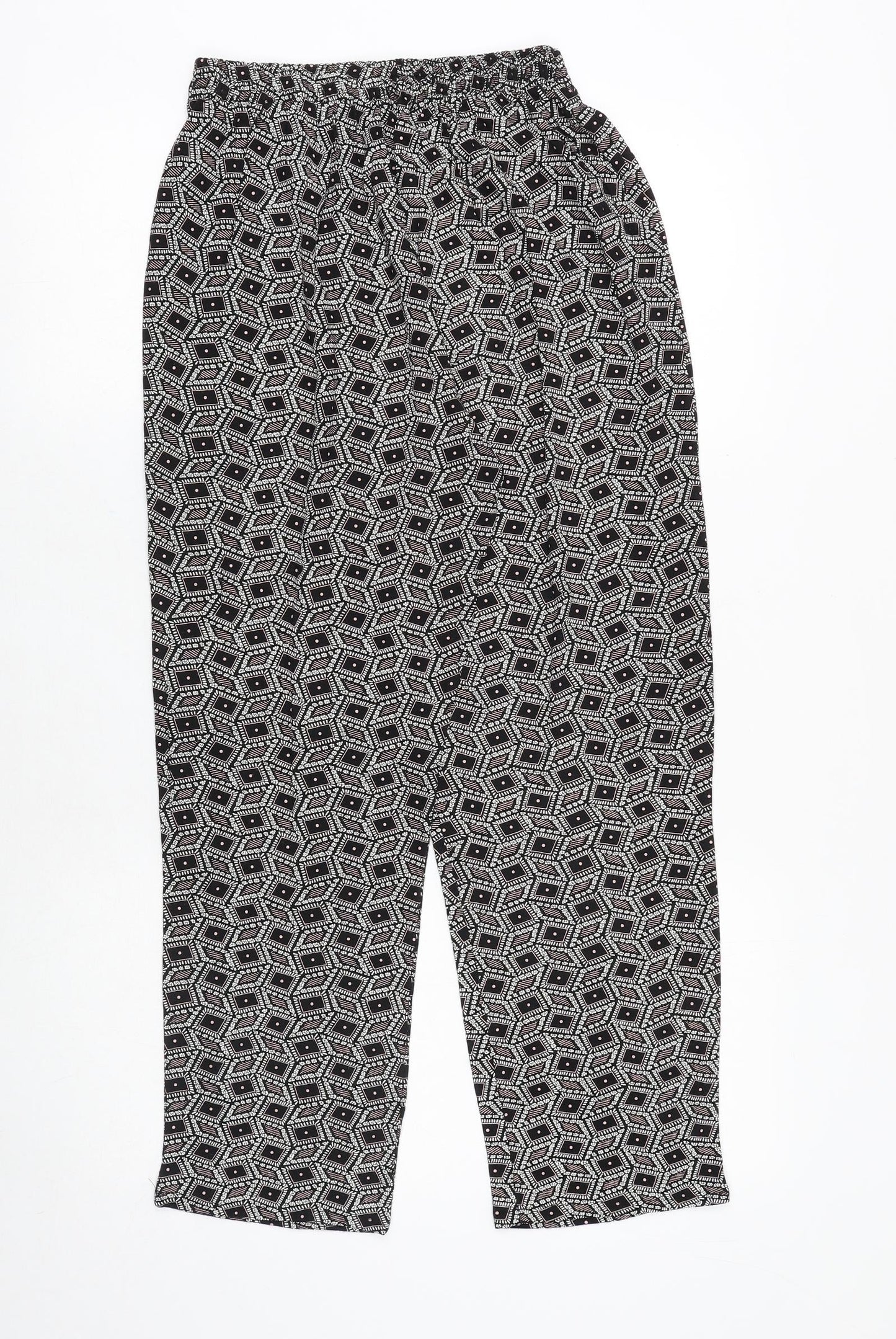 Womens UK Size S Preworn Regular Fit  Black Trousers