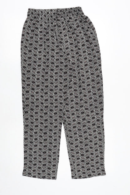 Womens UK Size S Preworn Regular Fit  Black Trousers