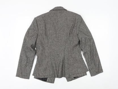 NEXT Womens Brown Viscose Jacket Blazer Size 10