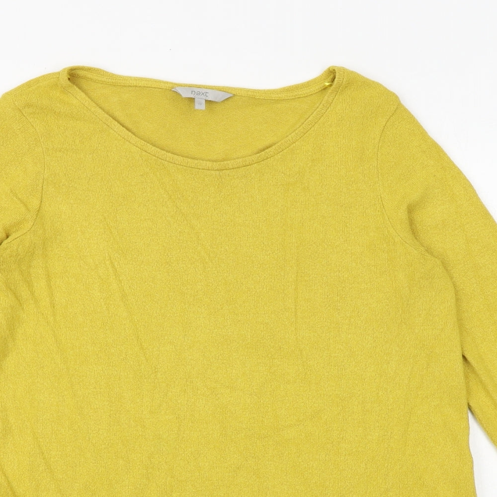 Womens UK Size 10 NEXT Yellow Pullover Jumper