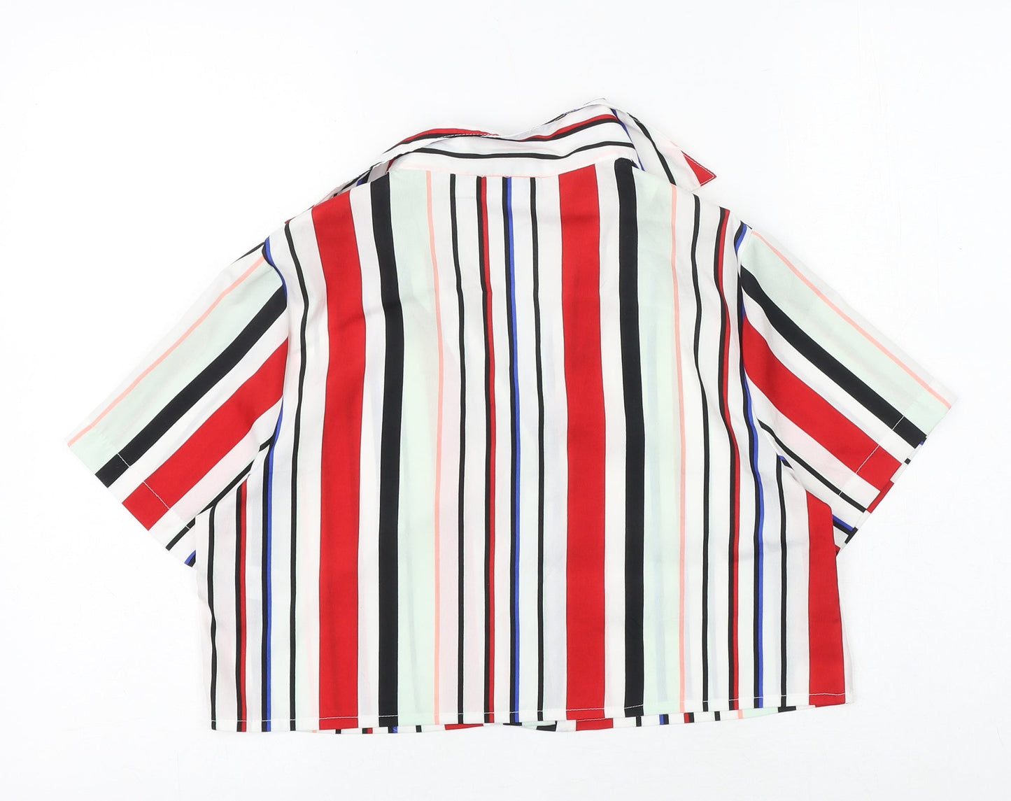 Womens UK Size 6 PRETTYLITTLETHING Multicoloured Cropped Button-Up