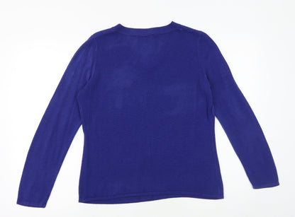 Womens UK Size 12 Bonmarché Blue Pullover Jumper