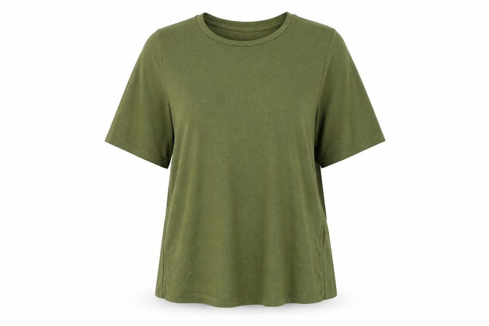 Womens UK Size 4 ASOS Green Basic T-Shirt