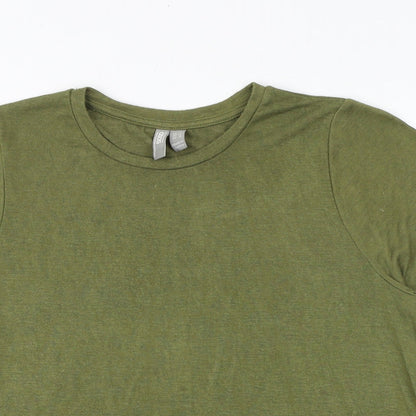 Womens UK Size 4 ASOS Green Basic T-Shirt
