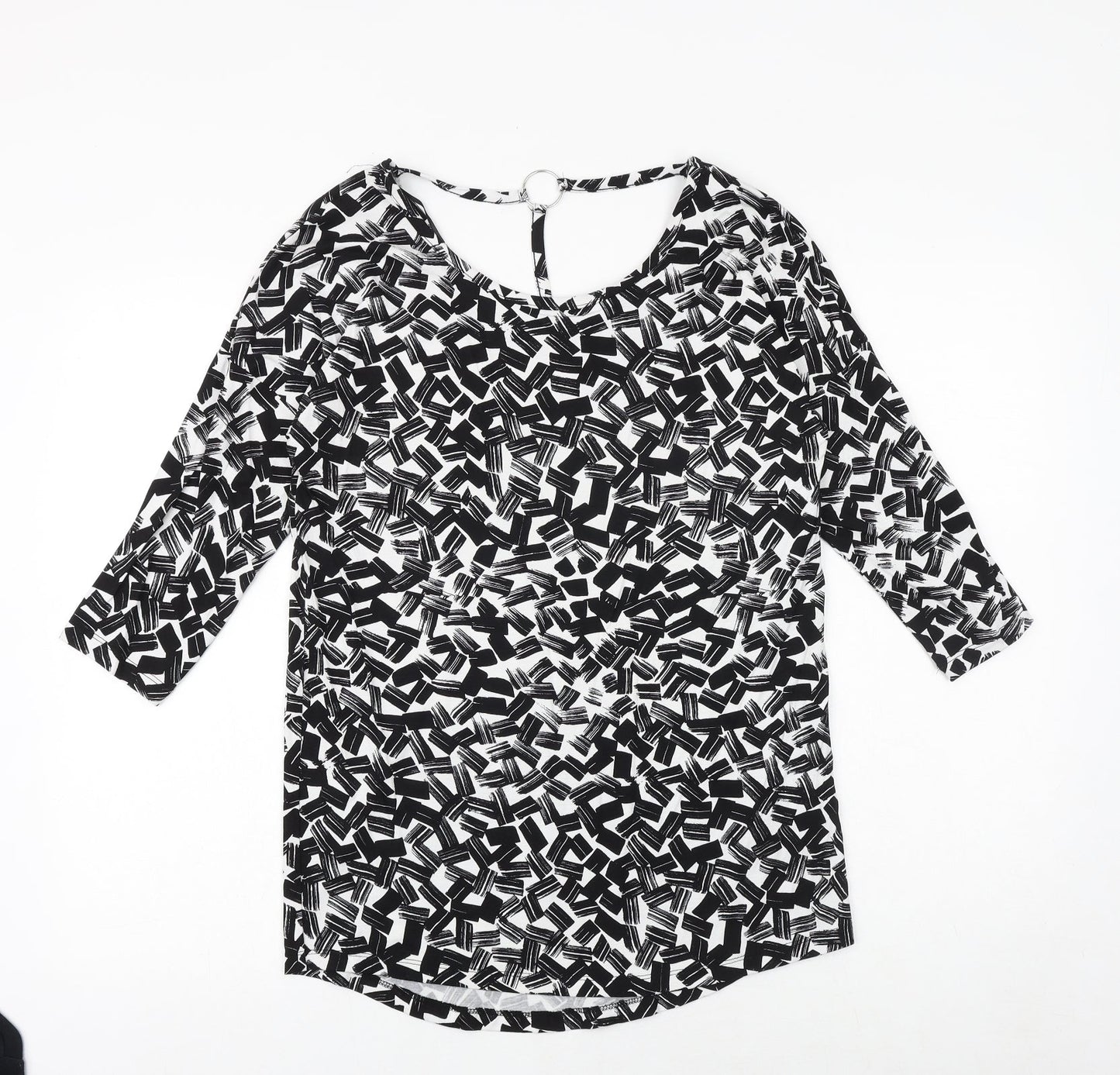 Womens UK Size 10 Dorothy Perkins Black Basic Blouse