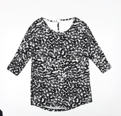 Womens UK Size 10 Dorothy Perkins Black Basic Blouse