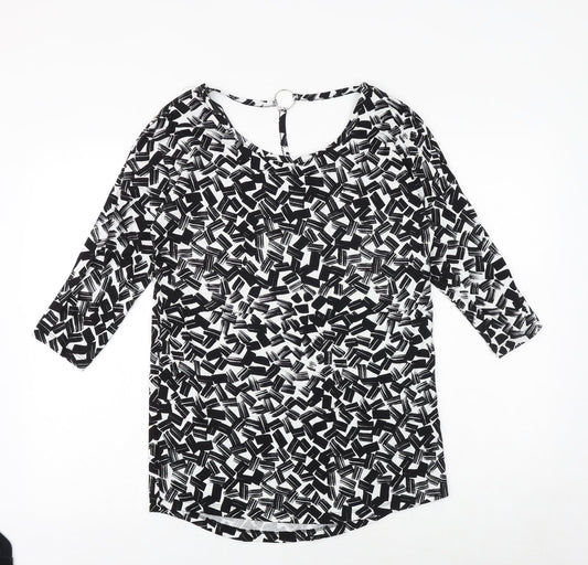 Womens UK Size 10 Dorothy Perkins Black Basic Blouse