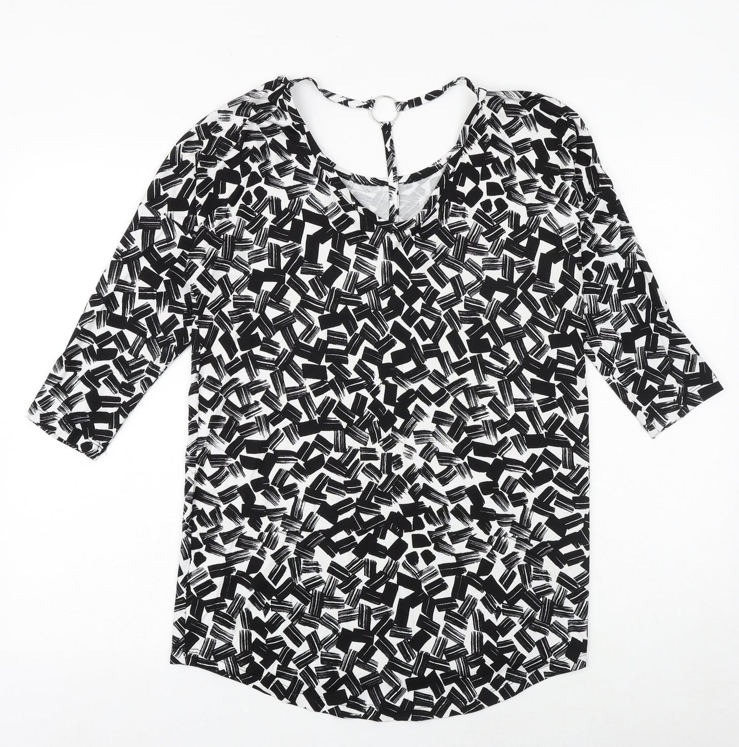 Womens UK Size 10 Dorothy Perkins Black Basic Blouse