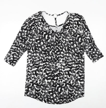 Womens UK Size 10 Dorothy Perkins Black Basic Blouse