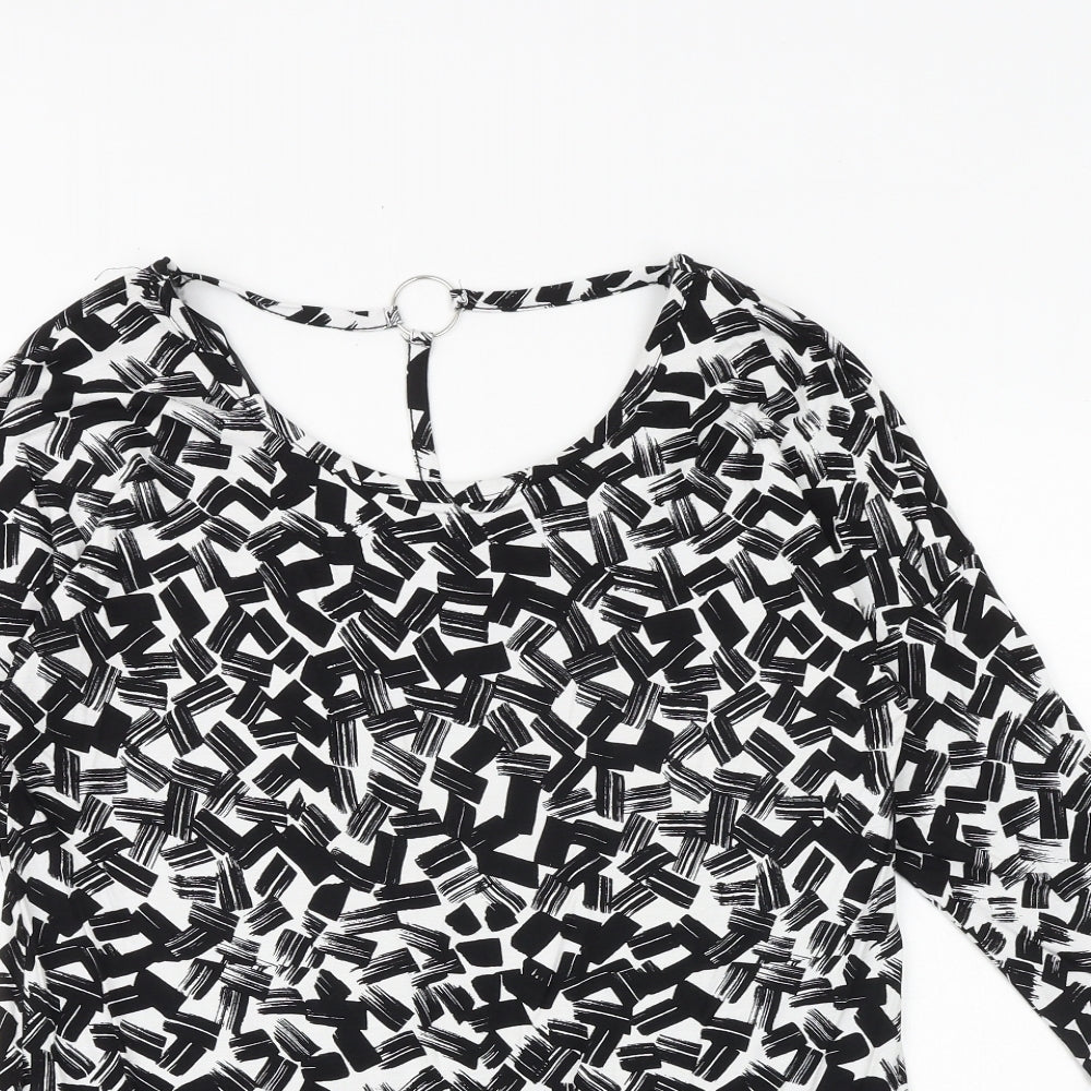 Womens UK Size 10 Dorothy Perkins Black Basic Blouse