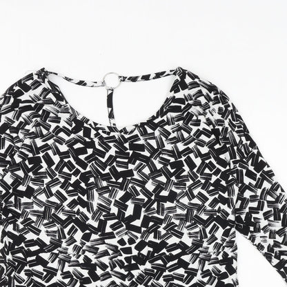 Womens UK Size 10 Dorothy Perkins Black Basic Blouse