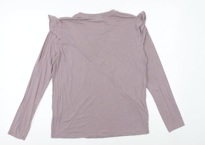 Womens UK Size 10 Topshop Purple Basic T-Shirt