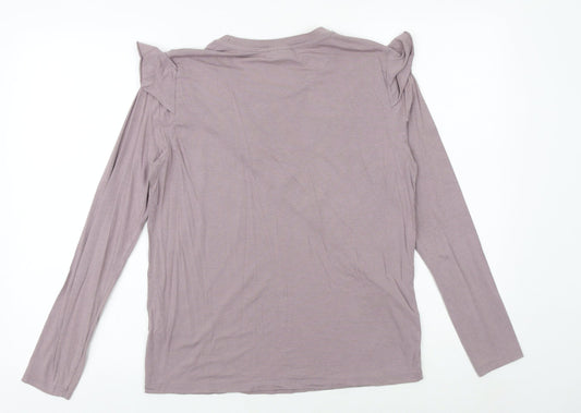 Womens UK Size 10 Topshop Purple Basic T-Shirt