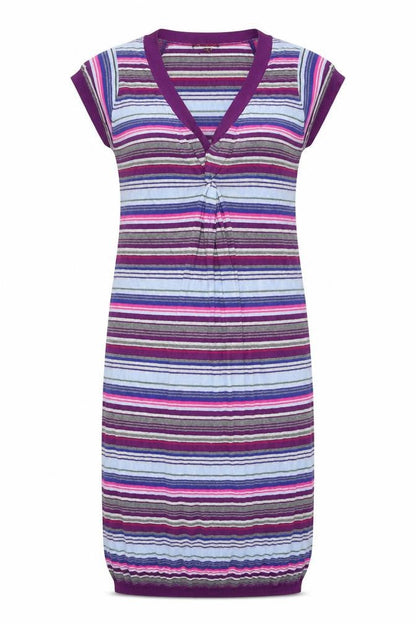 Phase Eight Womens Multicoloured Striped Polyester A-Line Size 10 V-Neck Pullover