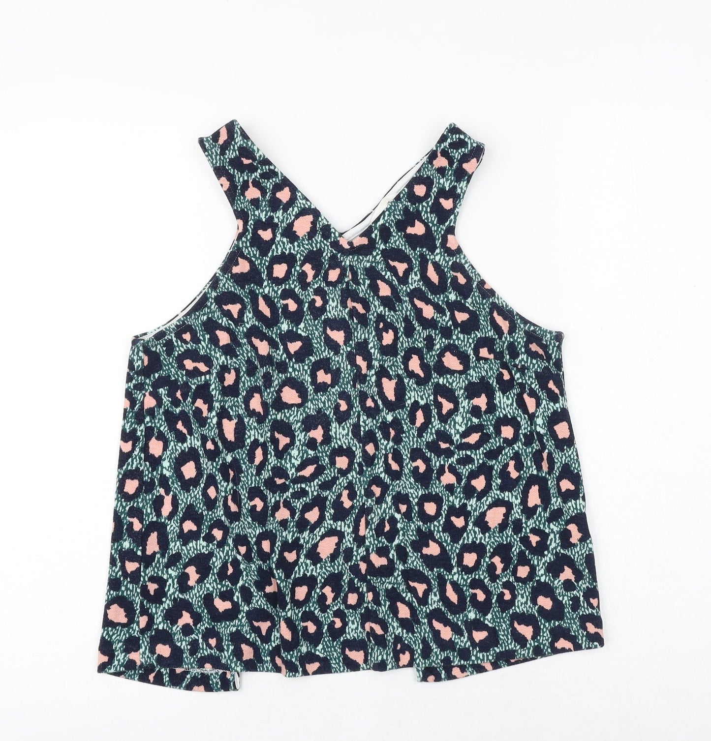 Womens UK Size XS H&M Green Basic Tank