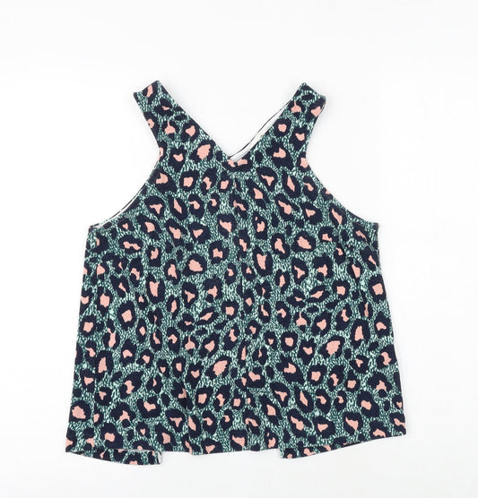 Womens UK Size XS H&M Green Basic Tank