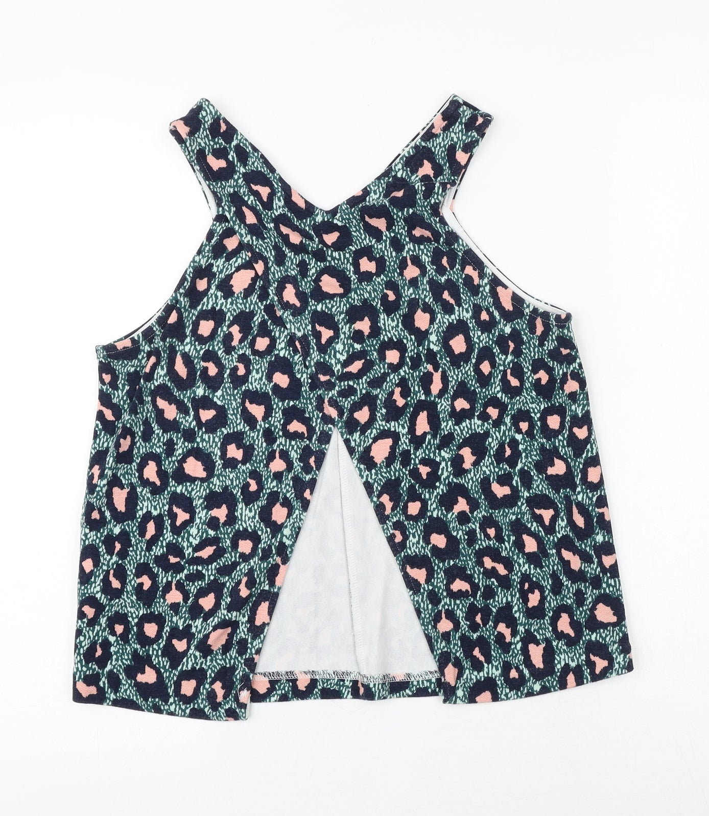 Womens UK Size XS H&M Green Basic Tank