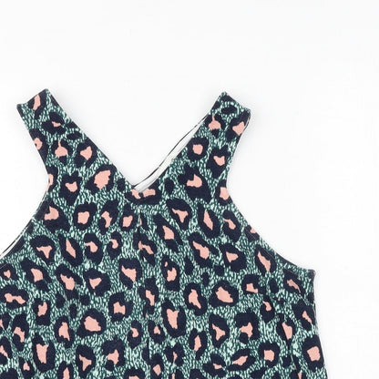 Womens UK Size XS H&M Green Basic Tank