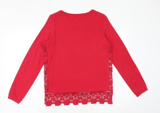 Womens UK Size 8 NEXT Red Pullover Sweatshirt