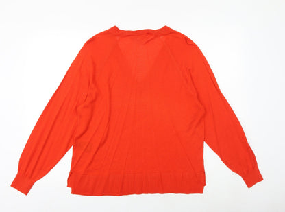 Womens UK Size M H&M Orange Pullover Jumper
