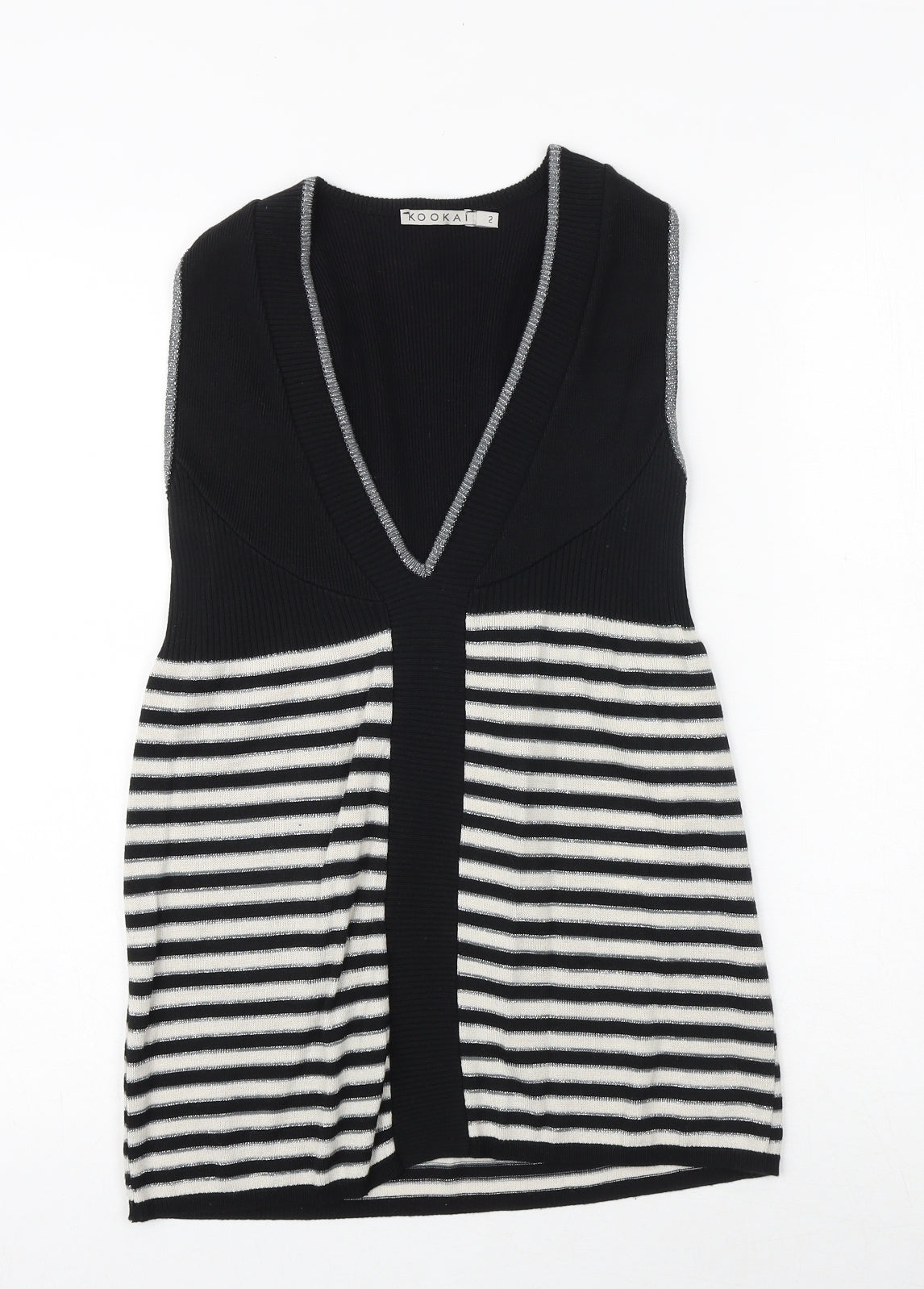 Womens UK Size S Kookai Black Basic Tank
