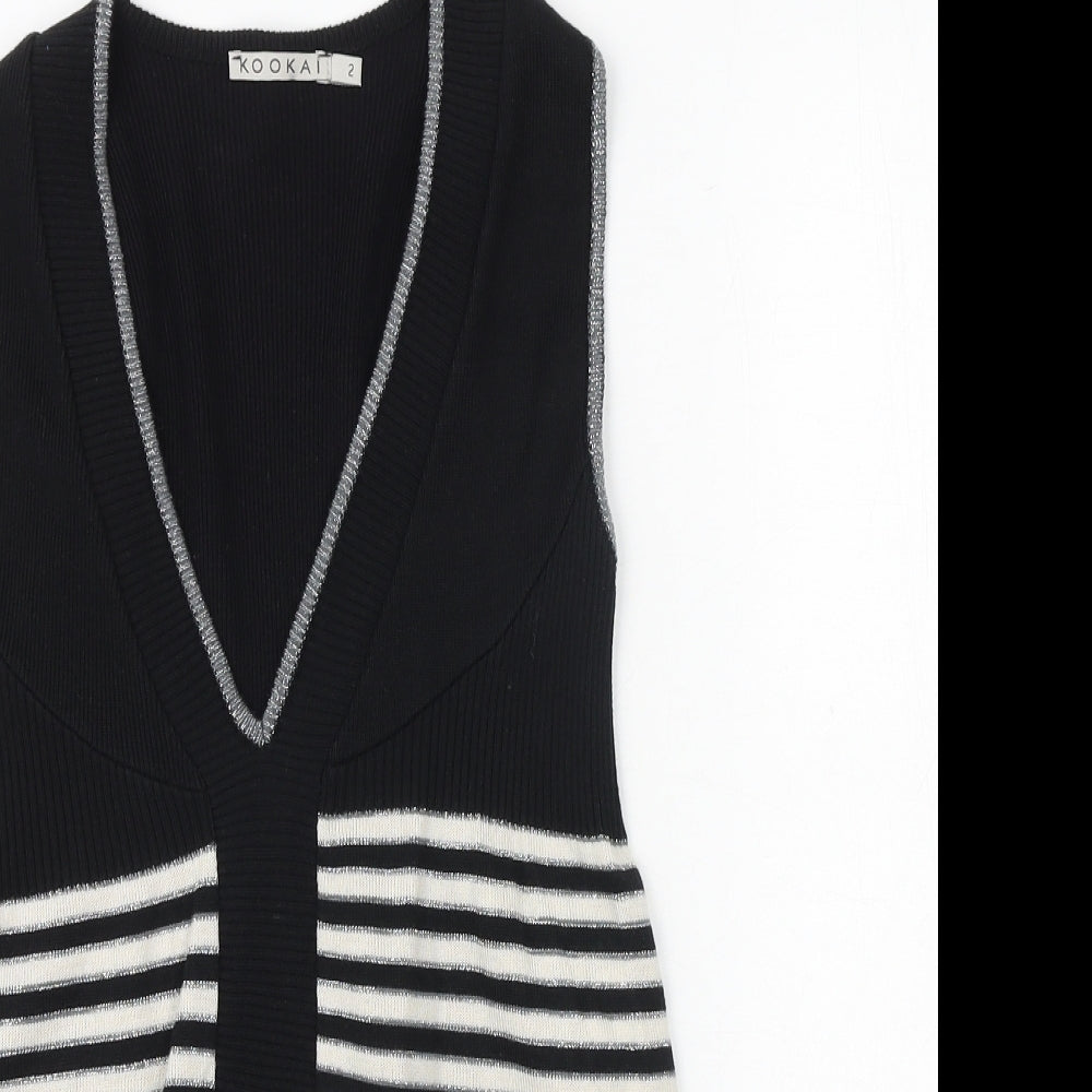 Womens UK Size S Kookai Black Basic Tank