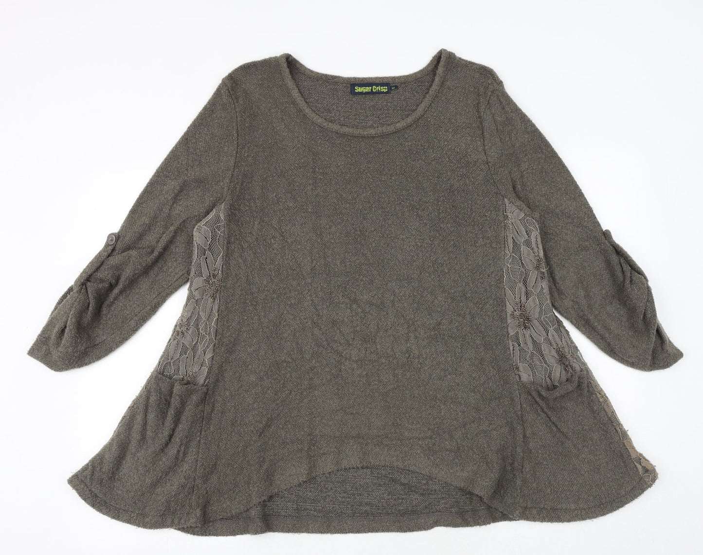 Womens UK Size M Sugar Crisp Green Pullover Jumper