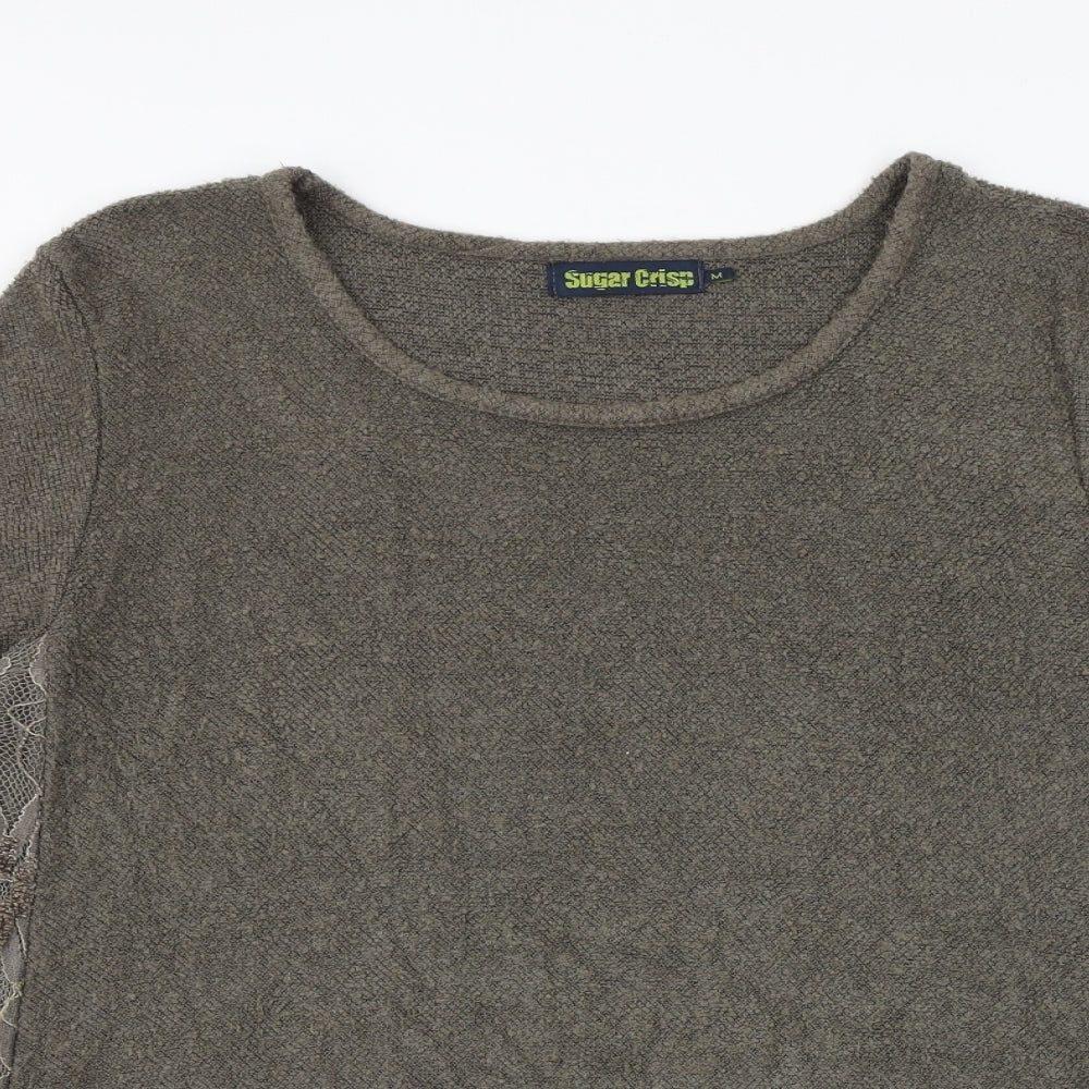 Womens UK Size M Sugar Crisp Green Pullover Jumper