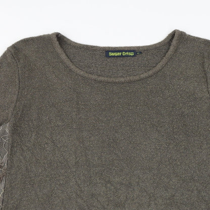 Womens UK Size M Sugar Crisp Green Pullover Jumper