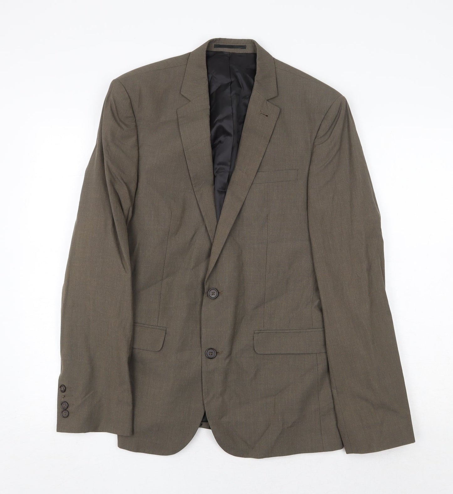 ASOS Mens Grey Polyester Jacket Suit Jacket Size 40 Regular