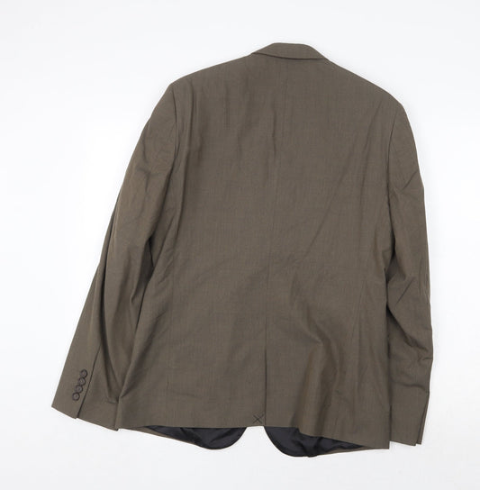 ASOS Mens Grey Polyester Jacket Suit Jacket Size 40 Regular