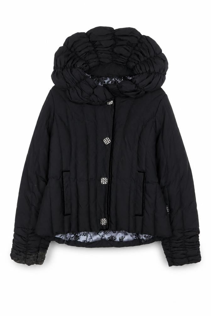 Womens UK Size S Per Una Black Quilted Coat