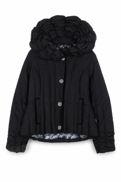Womens UK Size S Per Una Black Quilted Coat