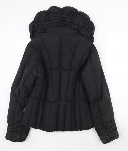 Womens UK Size S Per Una Black Quilted Coat