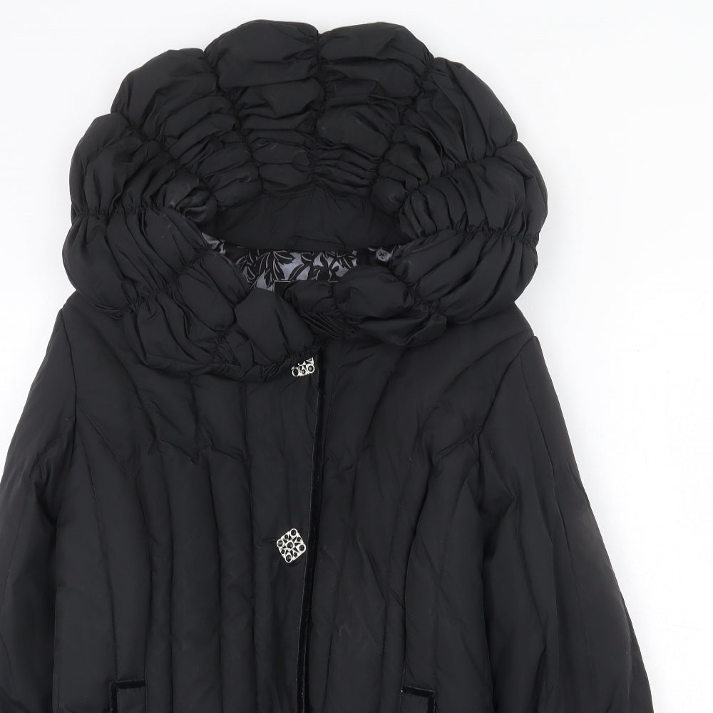 Womens UK Size S Per Una Black Quilted Coat