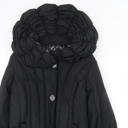 Womens UK Size S Per Una Black Quilted Coat