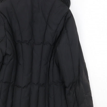Womens UK Size S Per Una Black Quilted Coat