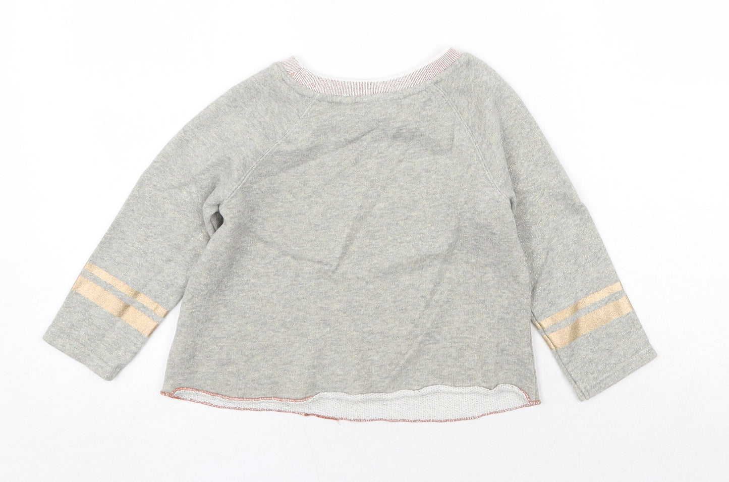 NEXT Girls Grey Cotton Pullover Sweatshirt Size 4XL Pullover - Ballerina Girl