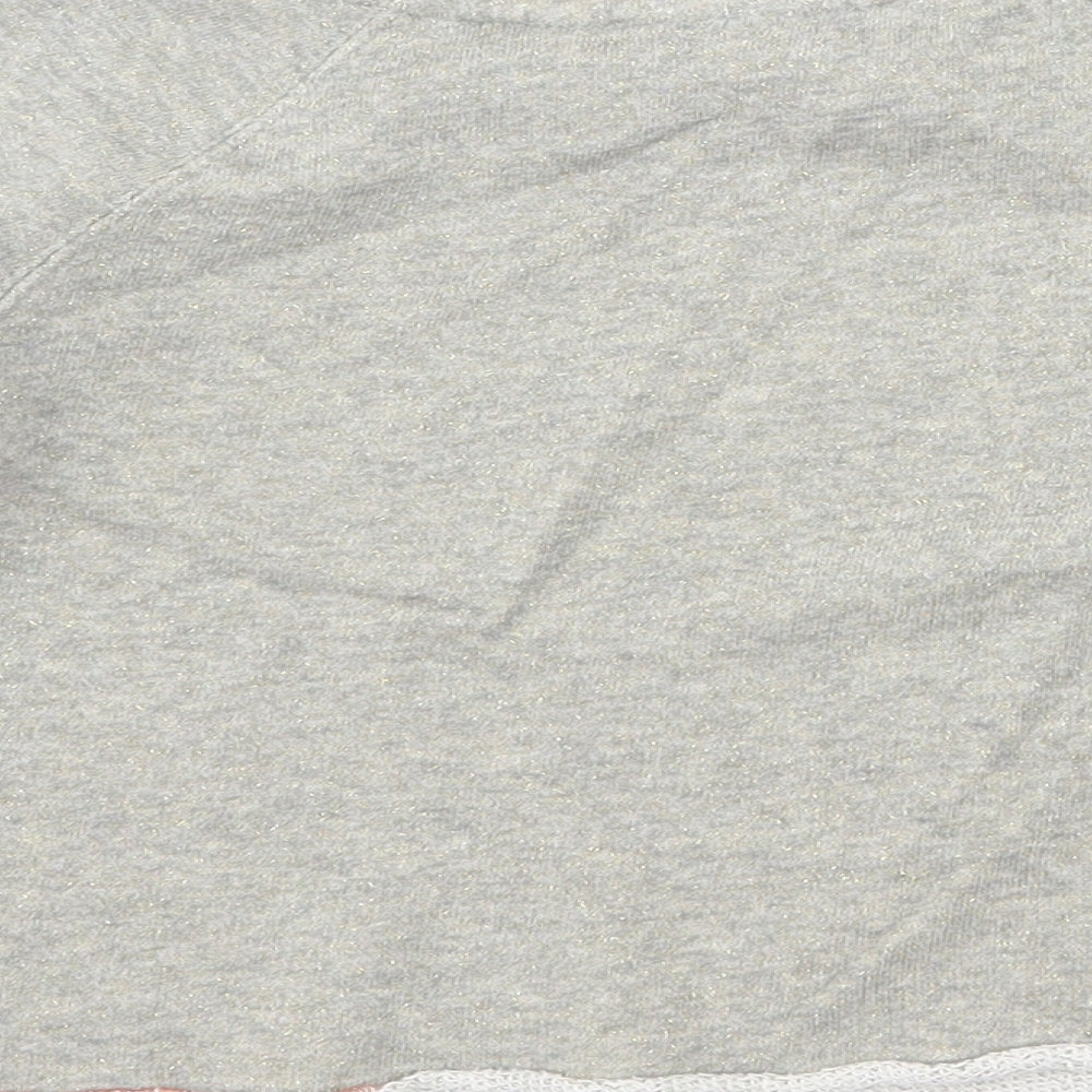 NEXT Girls Grey Cotton Pullover Sweatshirt Size 4XL Pullover - Ballerina Girl