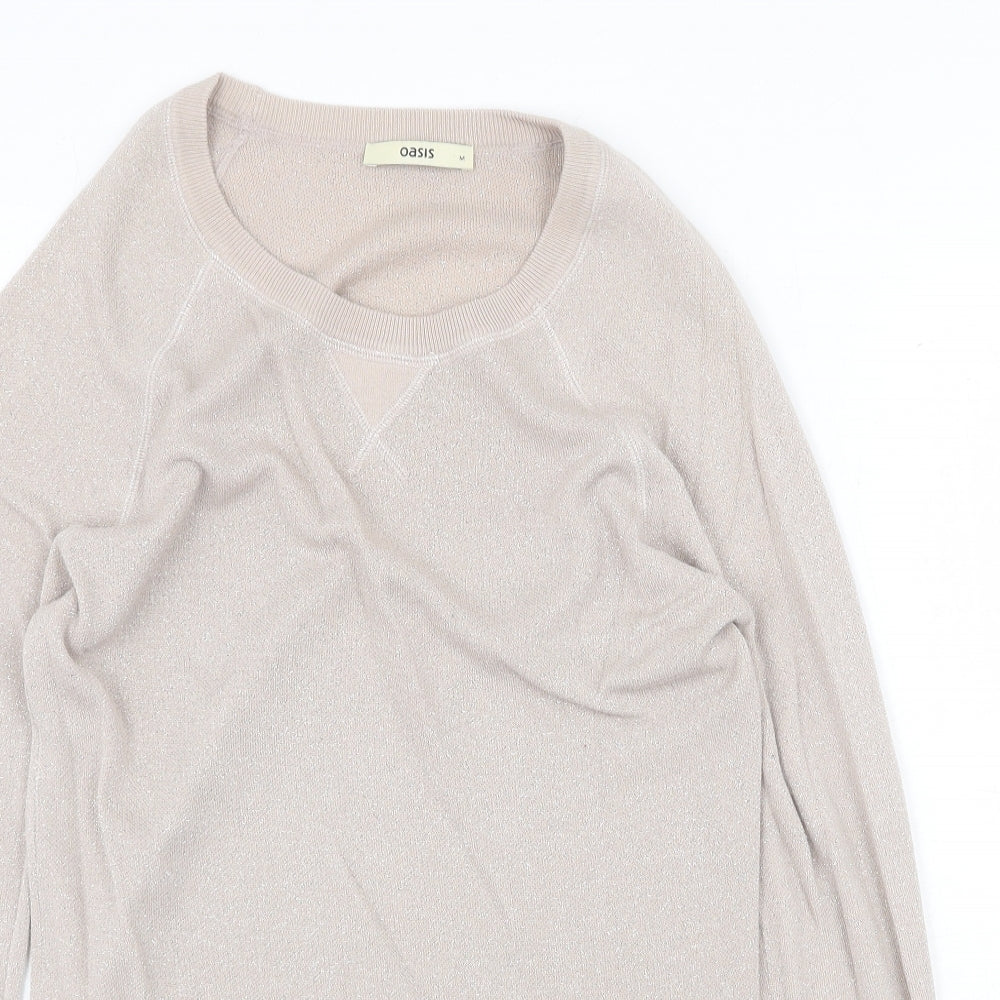 Womens UK Size M Oasis Grey Pullover Jumper